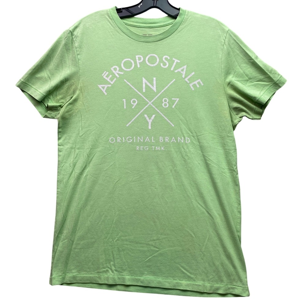 Aeropostale‎ Shirt Mens Medium Spell Out Grunge Preppy Academia Streetwear